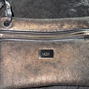 UGG Black and Gold Wristlet Clutch